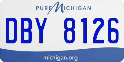 MI license plate DBY8126
