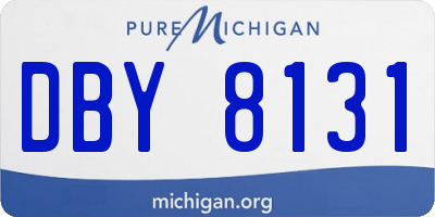 MI license plate DBY8131