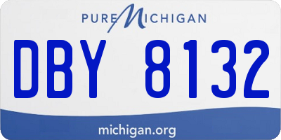 MI license plate DBY8132