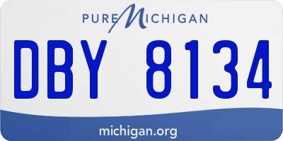 MI license plate DBY8134