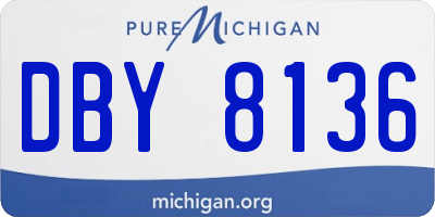 MI license plate DBY8136
