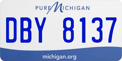 MI license plate DBY8137