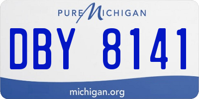 MI license plate DBY8141