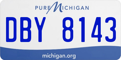 MI license plate DBY8143