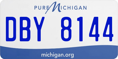 MI license plate DBY8144