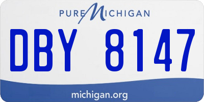 MI license plate DBY8147
