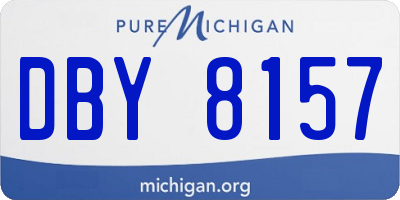MI license plate DBY8157