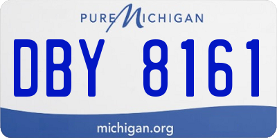 MI license plate DBY8161