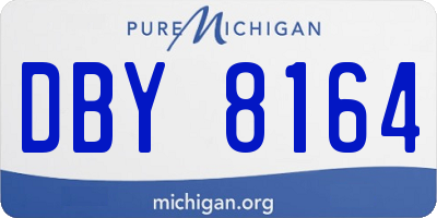 MI license plate DBY8164