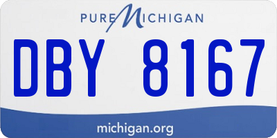 MI license plate DBY8167