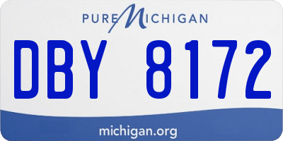 MI license plate DBY8172
