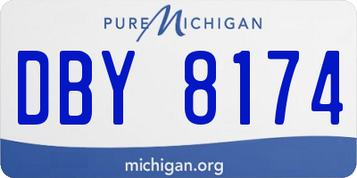MI license plate DBY8174