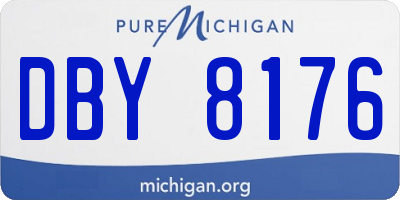 MI license plate DBY8176