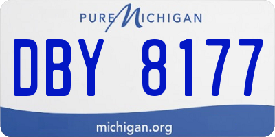 MI license plate DBY8177