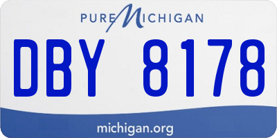 MI license plate DBY8178