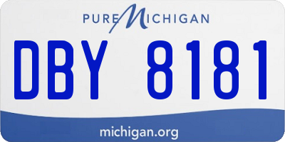 MI license plate DBY8181