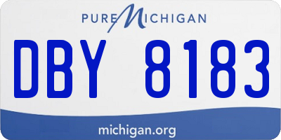 MI license plate DBY8183