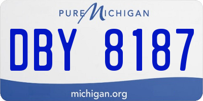 MI license plate DBY8187