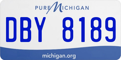 MI license plate DBY8189