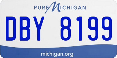 MI license plate DBY8199