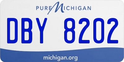 MI license plate DBY8202