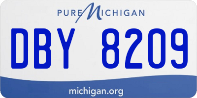 MI license plate DBY8209