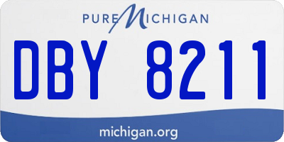 MI license plate DBY8211
