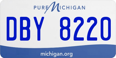 MI license plate DBY8220
