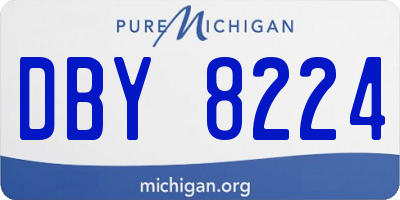MI license plate DBY8224