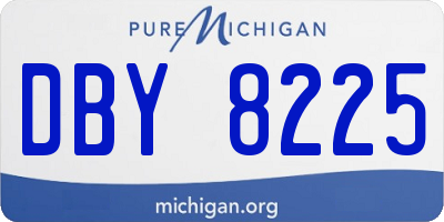 MI license plate DBY8225