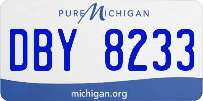 MI license plate DBY8233