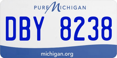 MI license plate DBY8238
