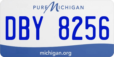 MI license plate DBY8256