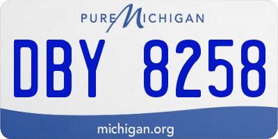 MI license plate DBY8258