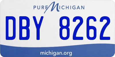 MI license plate DBY8262