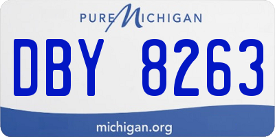 MI license plate DBY8263