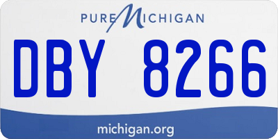 MI license plate DBY8266