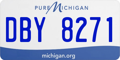 MI license plate DBY8271