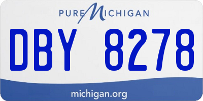 MI license plate DBY8278