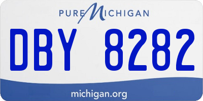 MI license plate DBY8282