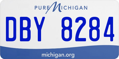 MI license plate DBY8284