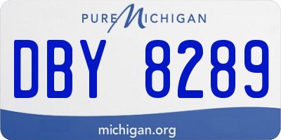 MI license plate DBY8289