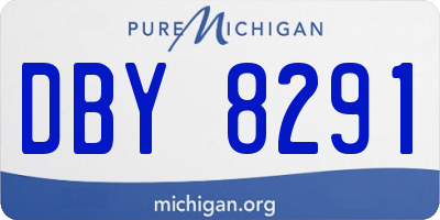 MI license plate DBY8291