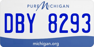 MI license plate DBY8293