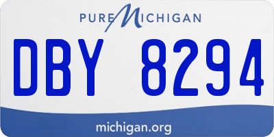 MI license plate DBY8294