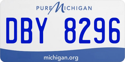 MI license plate DBY8296