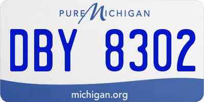 MI license plate DBY8302