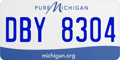 MI license plate DBY8304