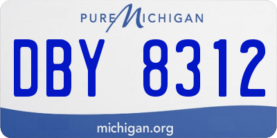MI license plate DBY8312