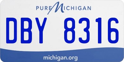 MI license plate DBY8316